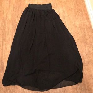 Black maxi skirt